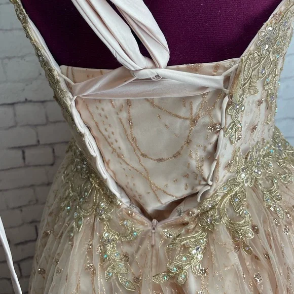 Dancing Queen girls size 12 light pink formal quinceanera dress Dancing Queen girls size 12 light pink formal quinceanera dress